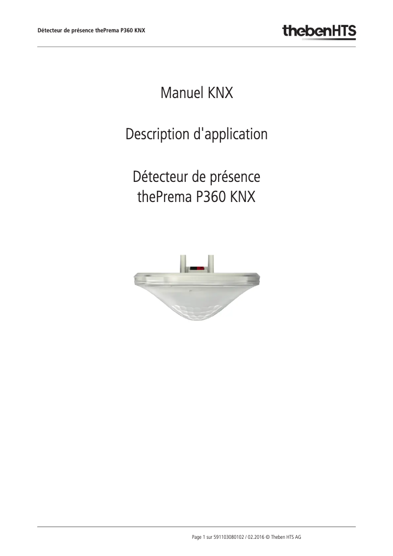 Página 1 del manual Manual de usuario Theben thePrema P360 KNX UP