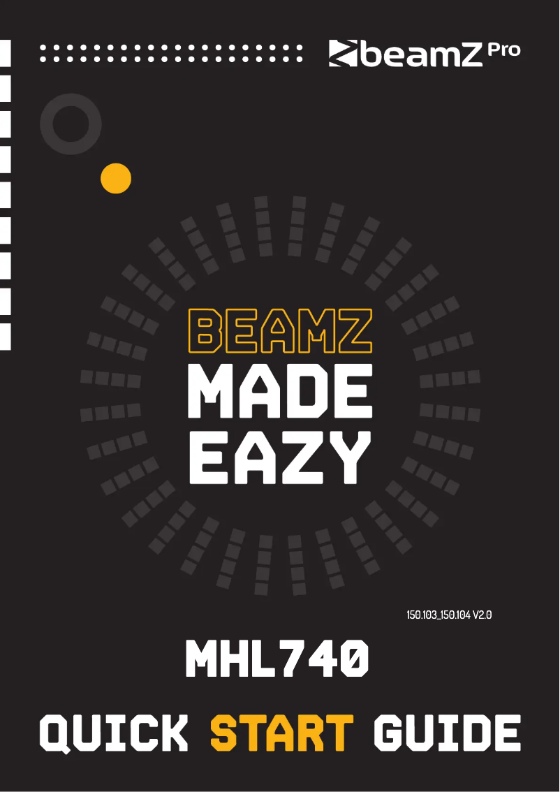Página 1 del manual Guía de inicio rápido BeamZ MHL740