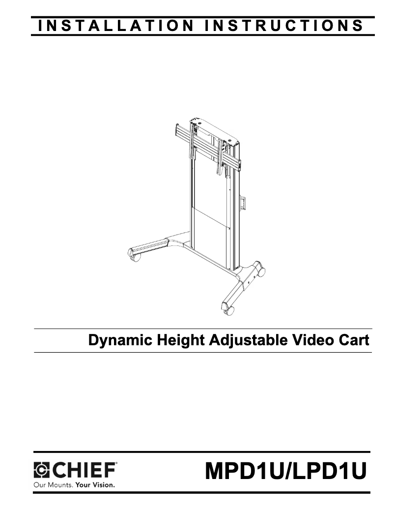 Página 1 del manual Manual de usuario Chief Fusion MPD1U