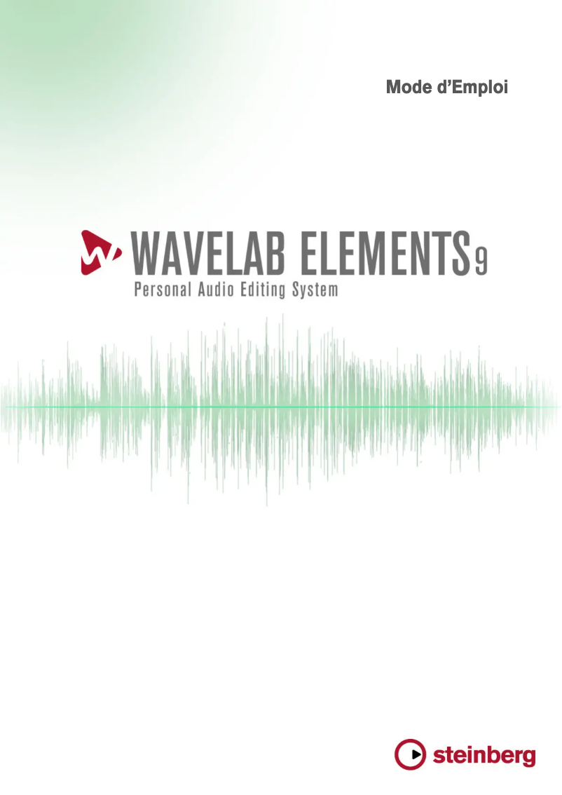 Imagen de la primera página del manual del dispositivo Wavelab Elements 9