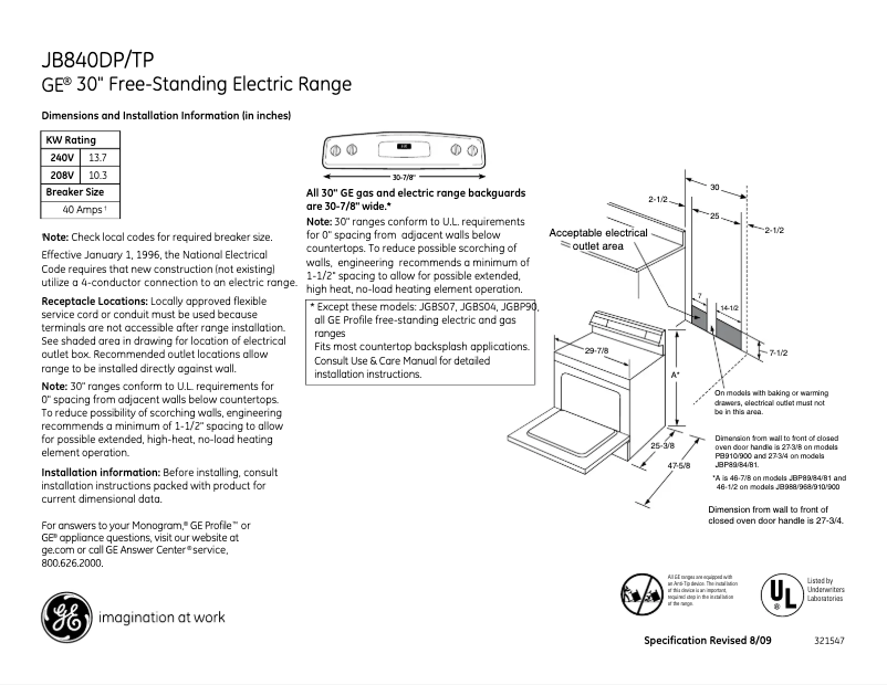 Imagen de la primera página del manual del dispositivo JB840TPCC