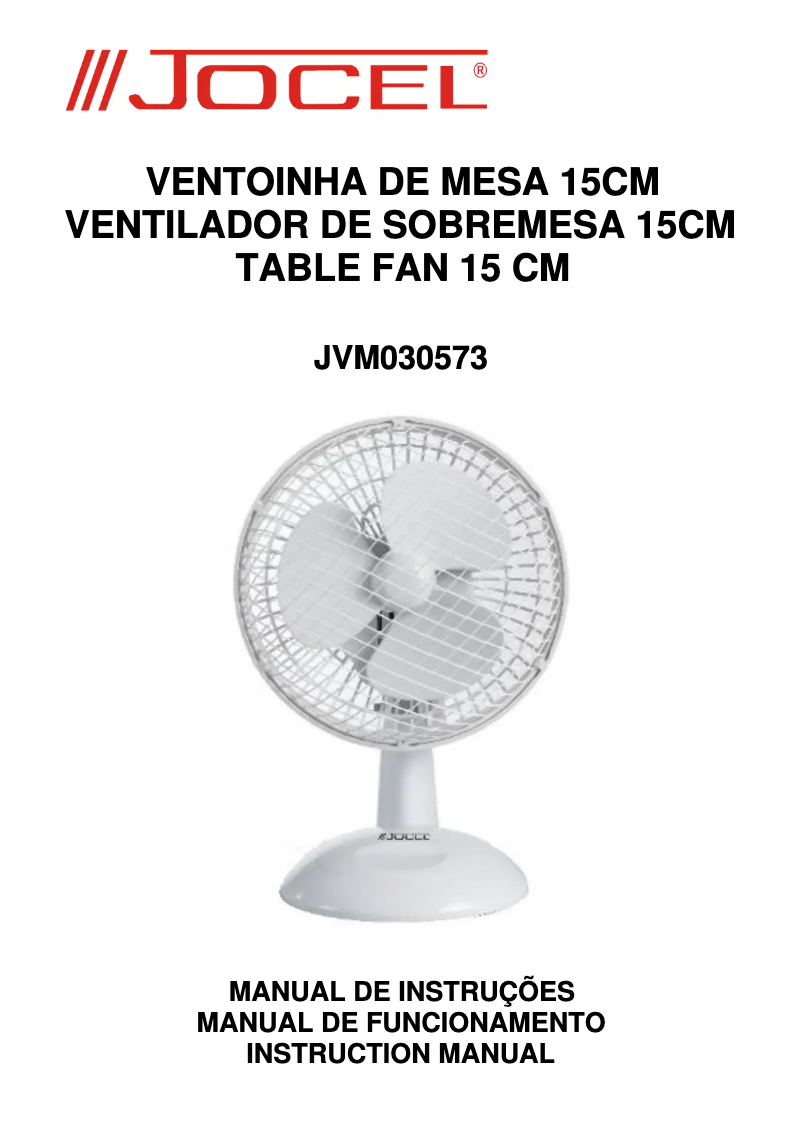 Página nº 1 - Manual de usuario Jocel JVM030573