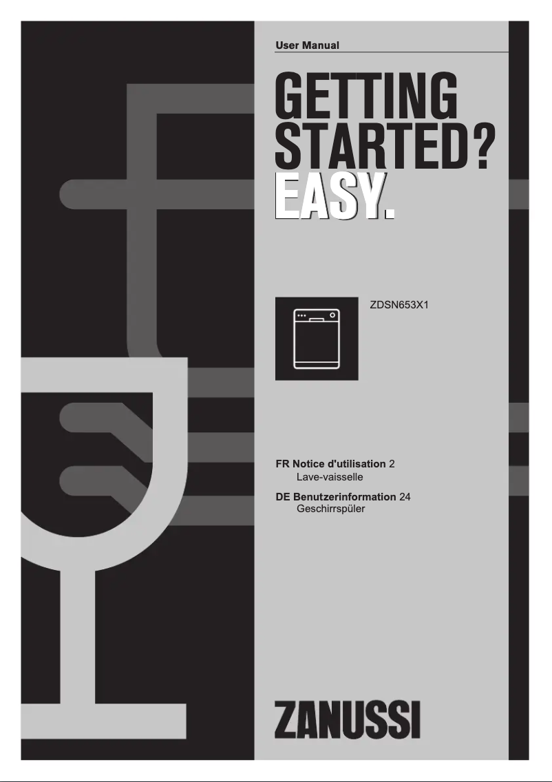 Página nº 1 - Manual de usuario Zanussi ZDSN653X1