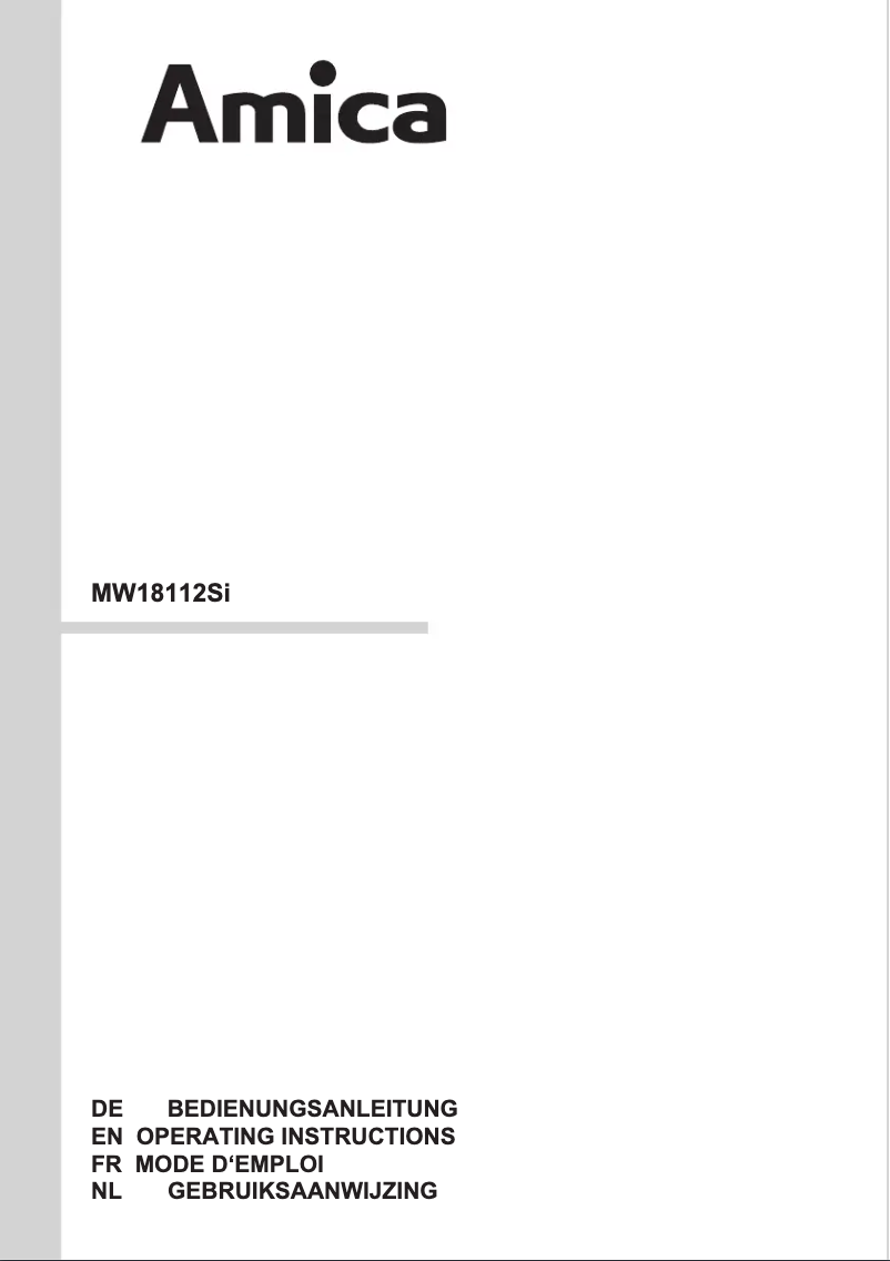 Página nº 1 - Manual de usuario Amica MW 18112 Si