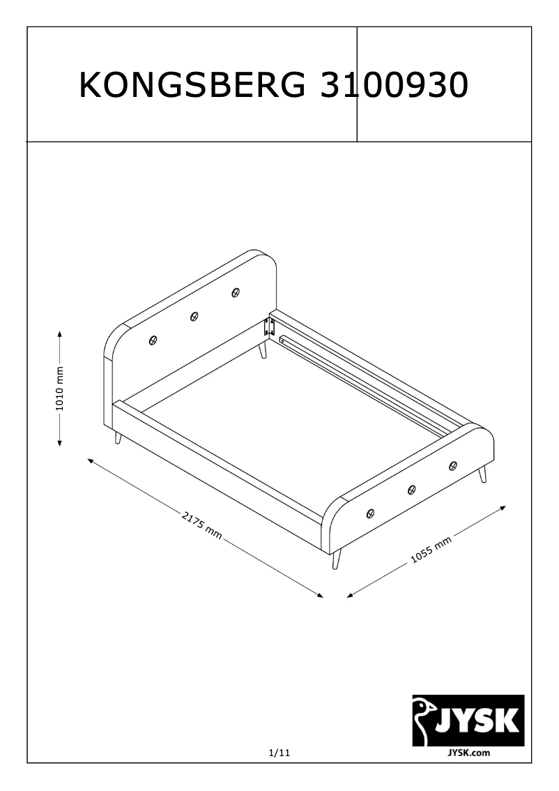 Página nº 1 - Manual de usuario JYSK Kongsberg (90x200)