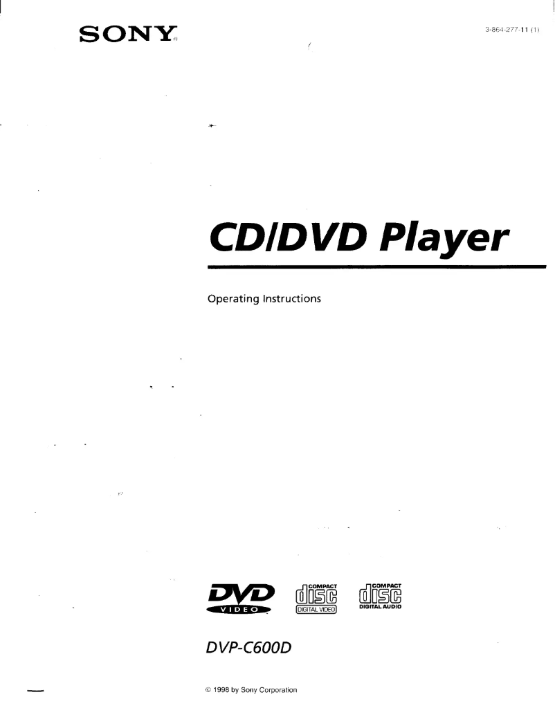 Imagen de la primera página del manual del dispositivo DVP-C600D