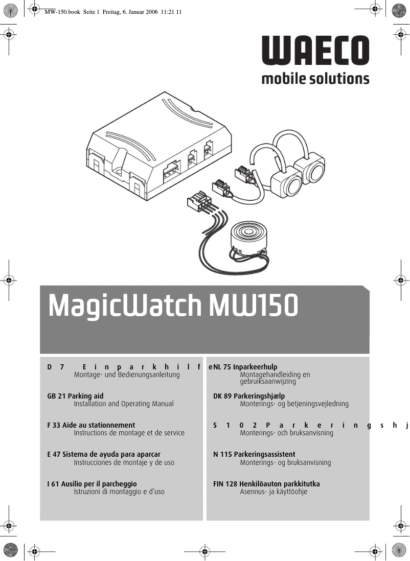 Página 1 del manual Manual de usuario Waeco MagicWatch MW150