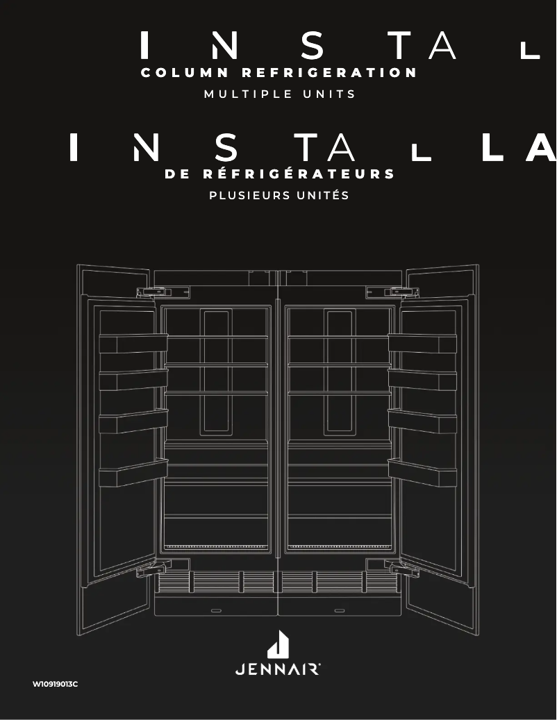 Página 1 del manual Guía de instalación JennAir JBRFL36IGX