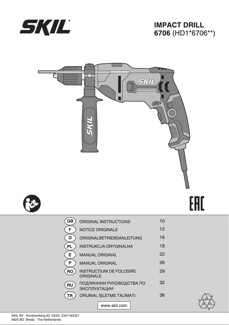 Imagen de la primera página del manual del dispositivo 6725 GA