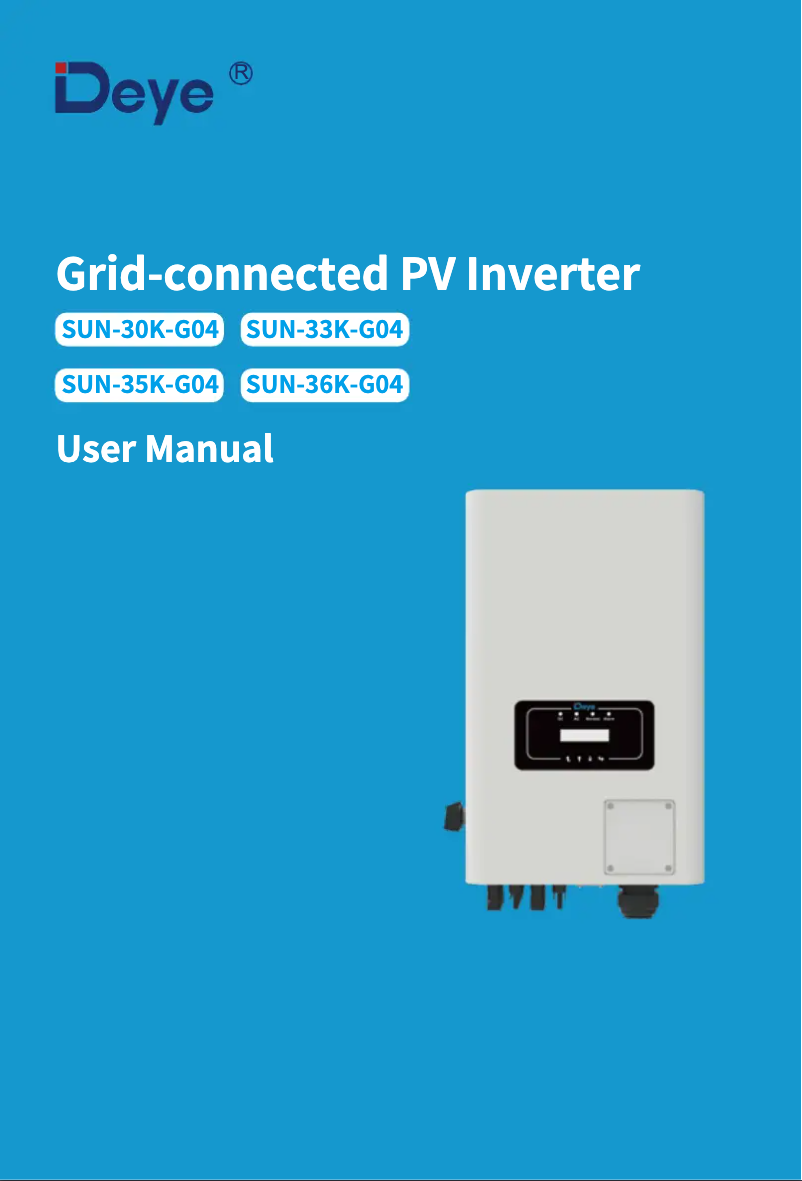 Imagen de la primera página del manual del dispositivo SUN-33K-G04