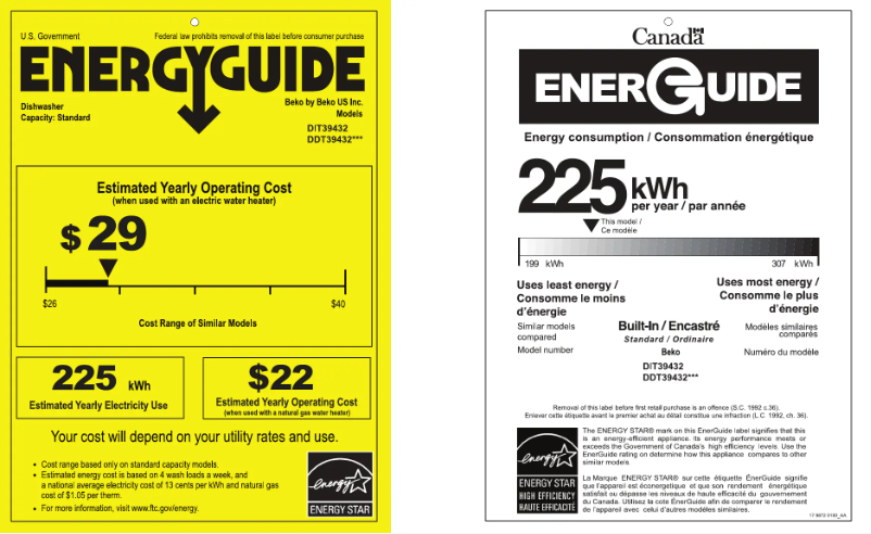 Página 1 del manual Etiqueta energética Beko DDT39432XIH