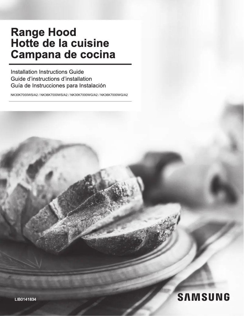 Página 1 del manual Guía de instalación Samsung NK30K7000WS