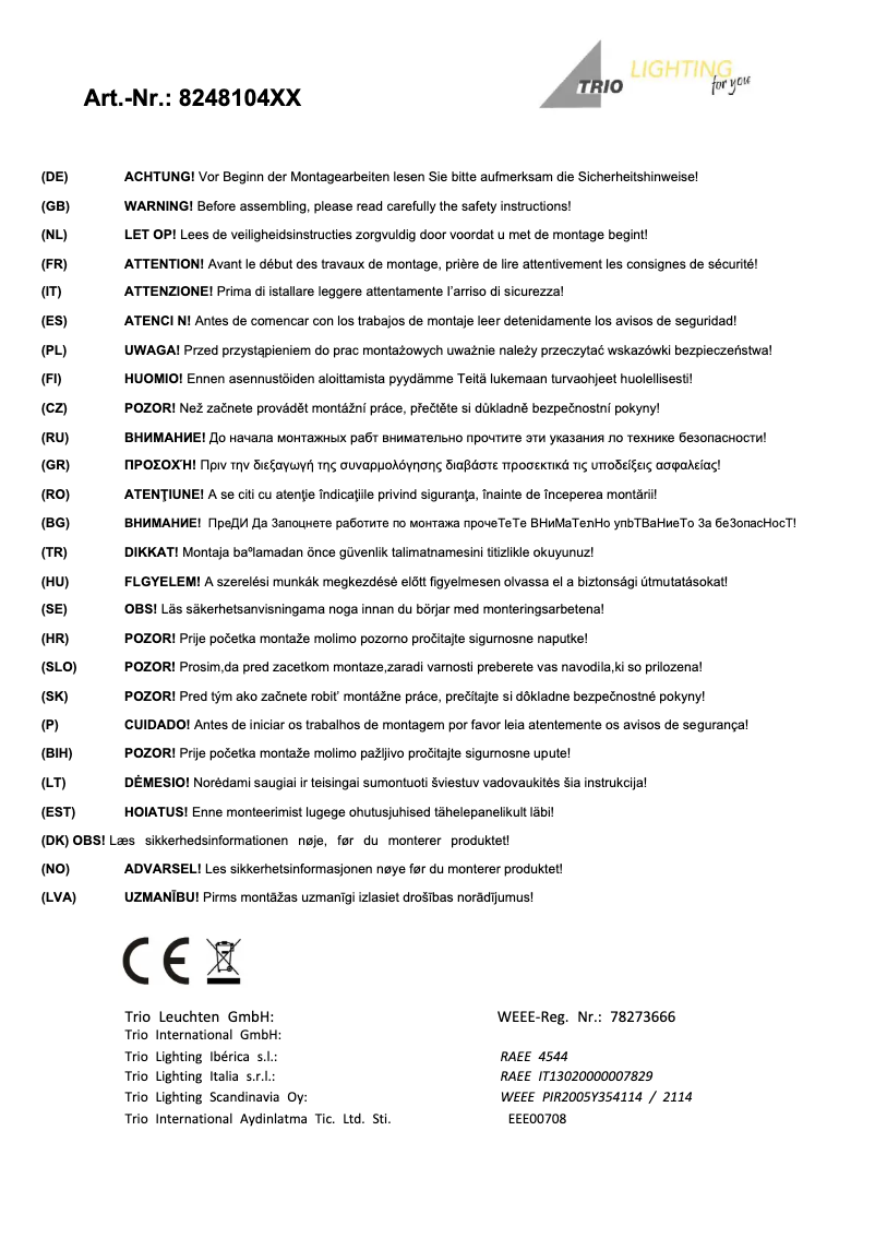 Imagen de la primera página del manual del dispositivo Freddy 824810407