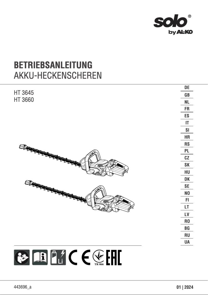 Imagen de la primera página del manual del dispositivo HT 3660