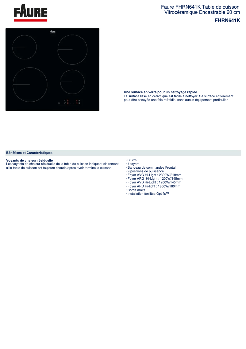 Imagen de la primera página del manual del dispositivo FHRN641K