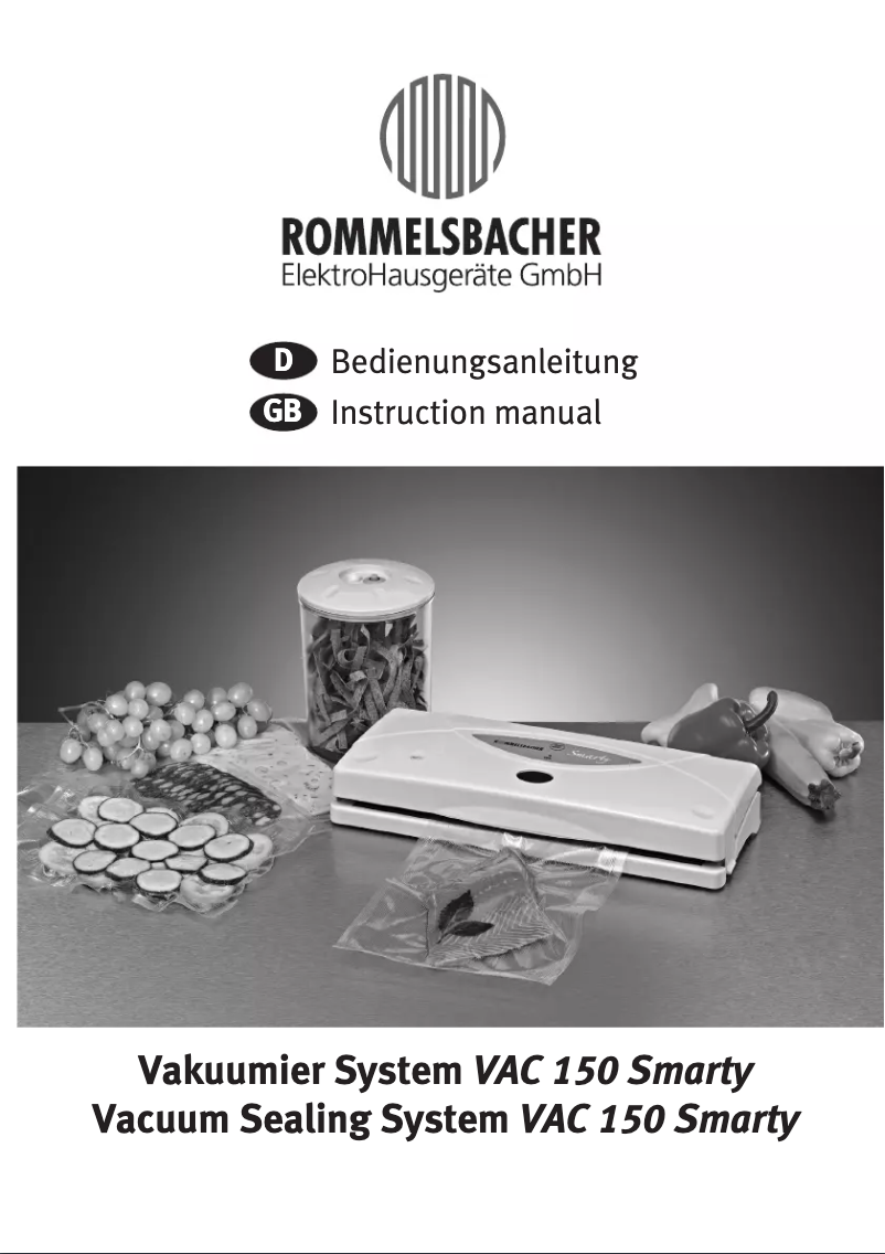 Página nº 1 - Manual de usuario Rommelsbacher Smarty VAC150