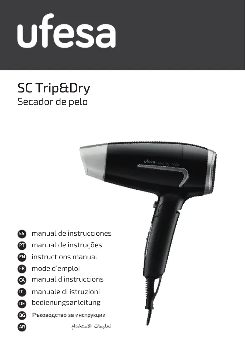 Imagen de la primera página del manual del dispositivo Trip&Dry