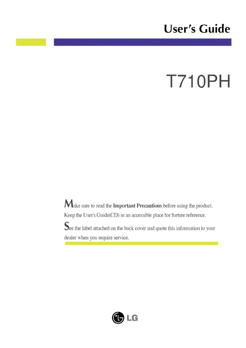 Página nº 1 - Manual de usuario LG T730PHK