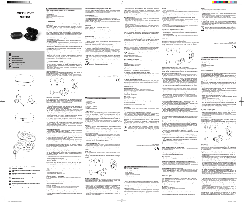Imagen de la primera página del manual del dispositivo M-250 TWS