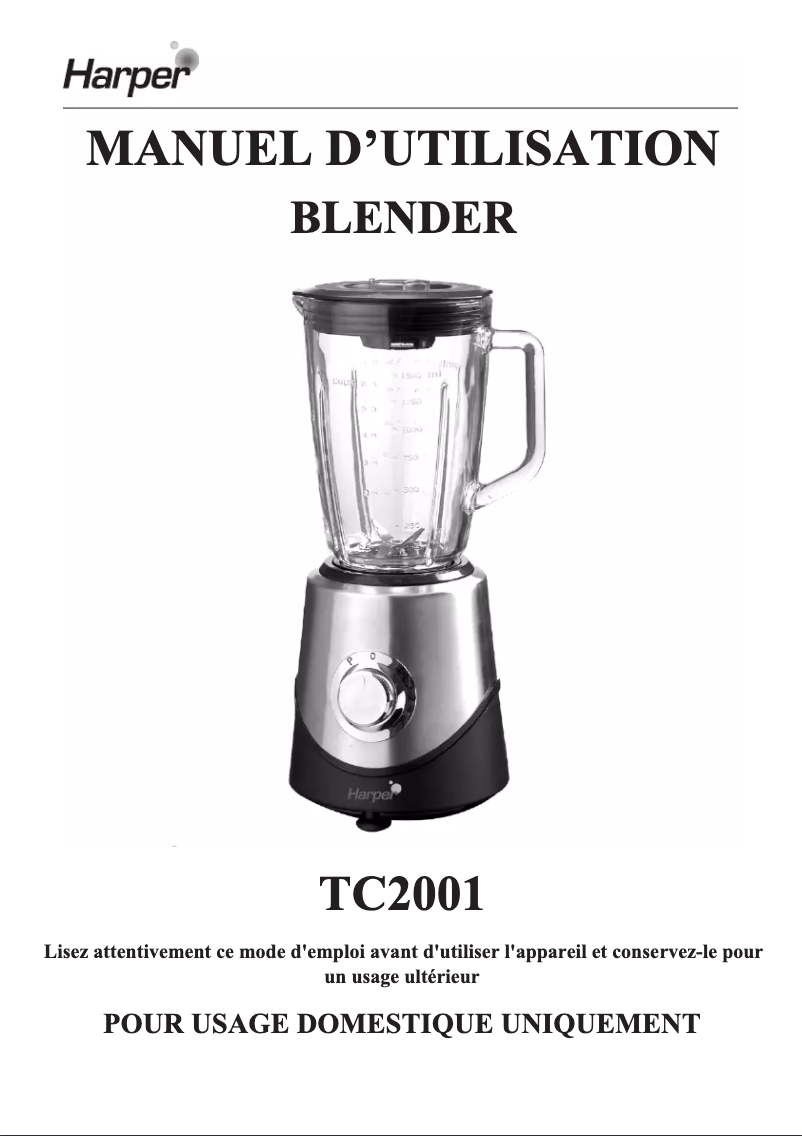 Imagen de la primera página del manual del dispositivo TC2001