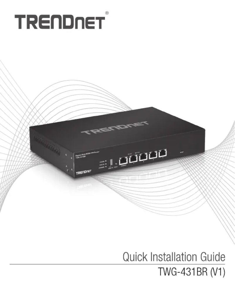 Imagen de la primera página del manual del dispositivo TWG-431BR