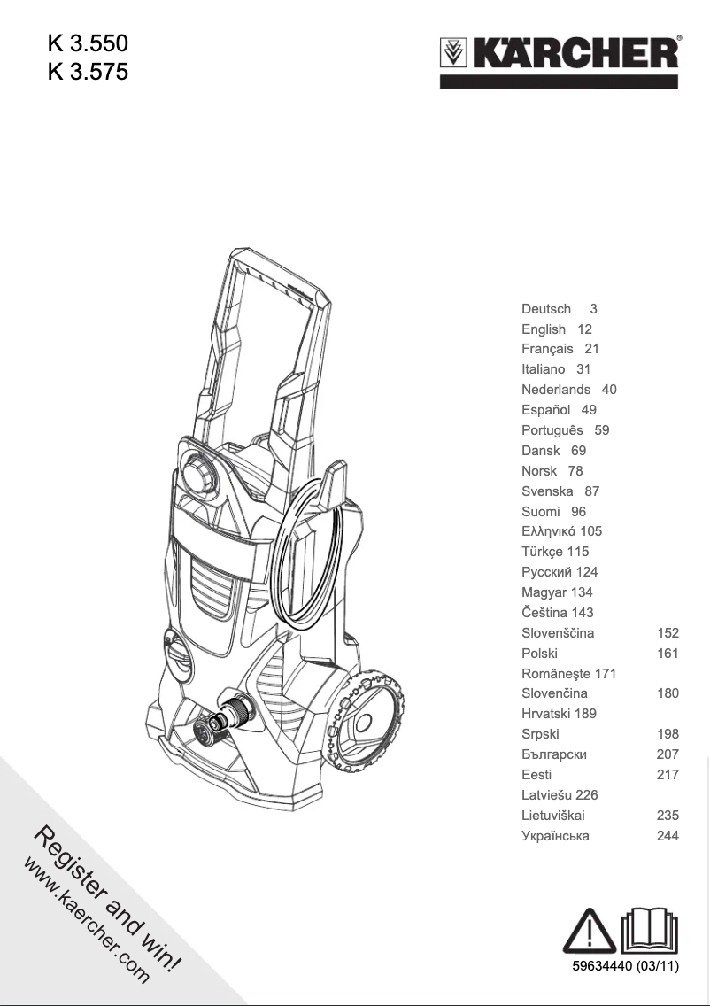Página 1 del manual Manual de usuario Kärcher K 3.575 EU