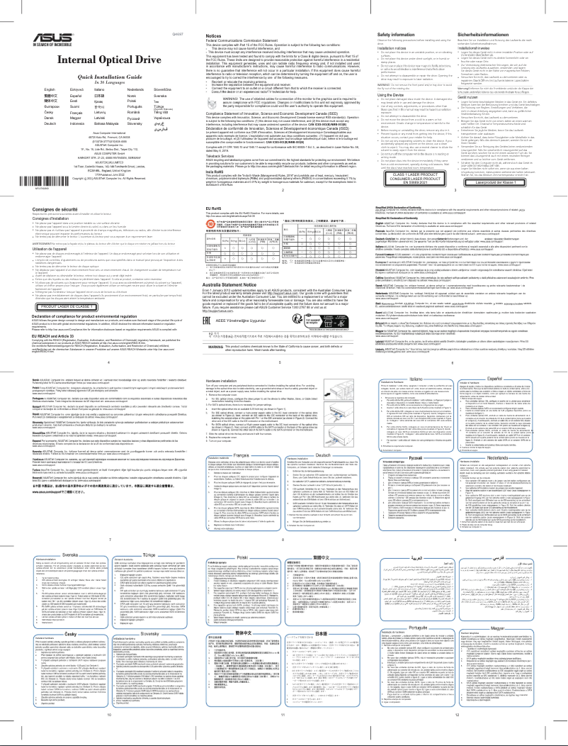 Página 1 del manual Manual de usuario Asus DRW-24F1ST