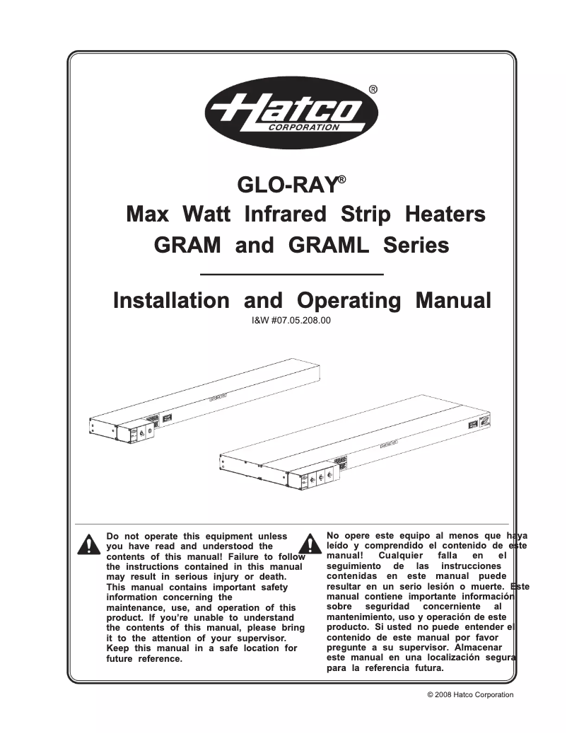 Página 1 del manual Manual de usuario Hatco Glo-Ray GRAML-66D