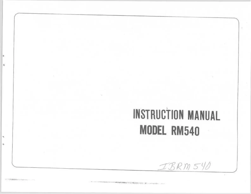 Imagen de la primera página del manual del dispositivo RM540