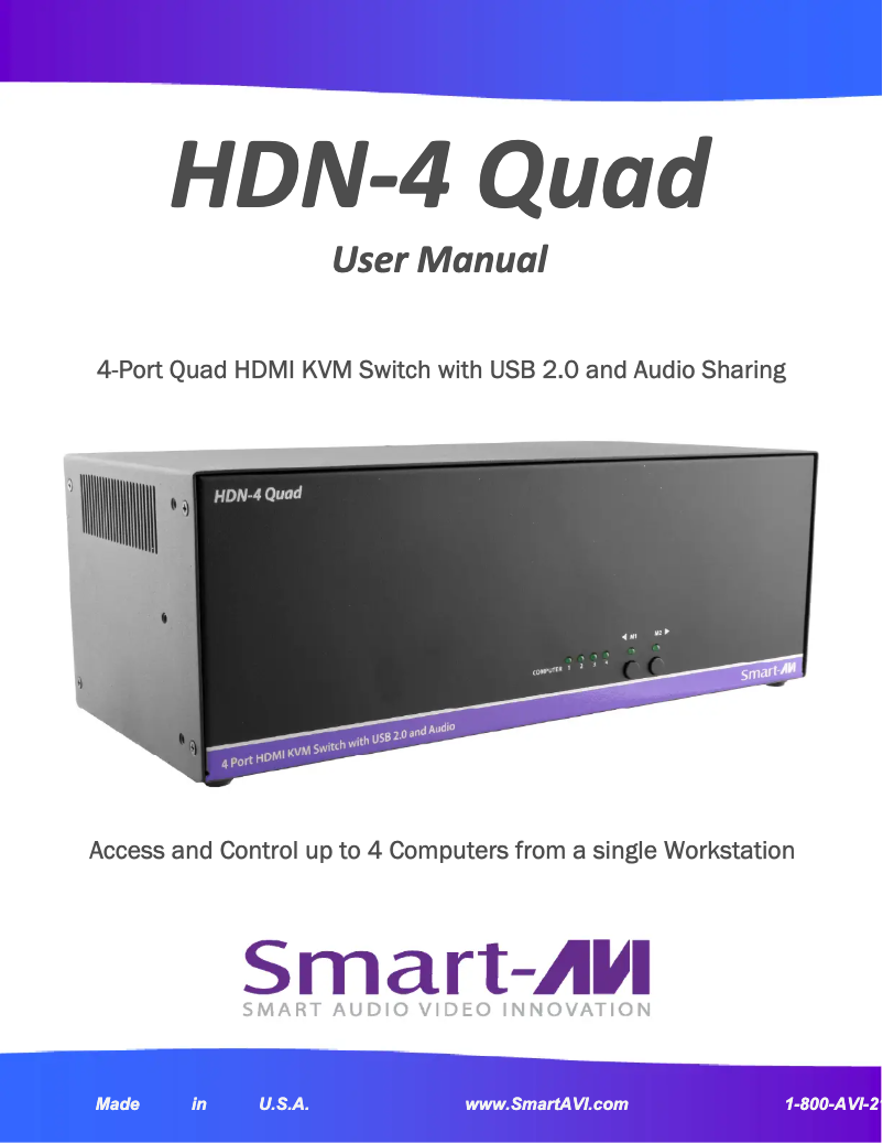 Página 1 del manual Manual de usuario Smart-AVI HDN-4QUAD
