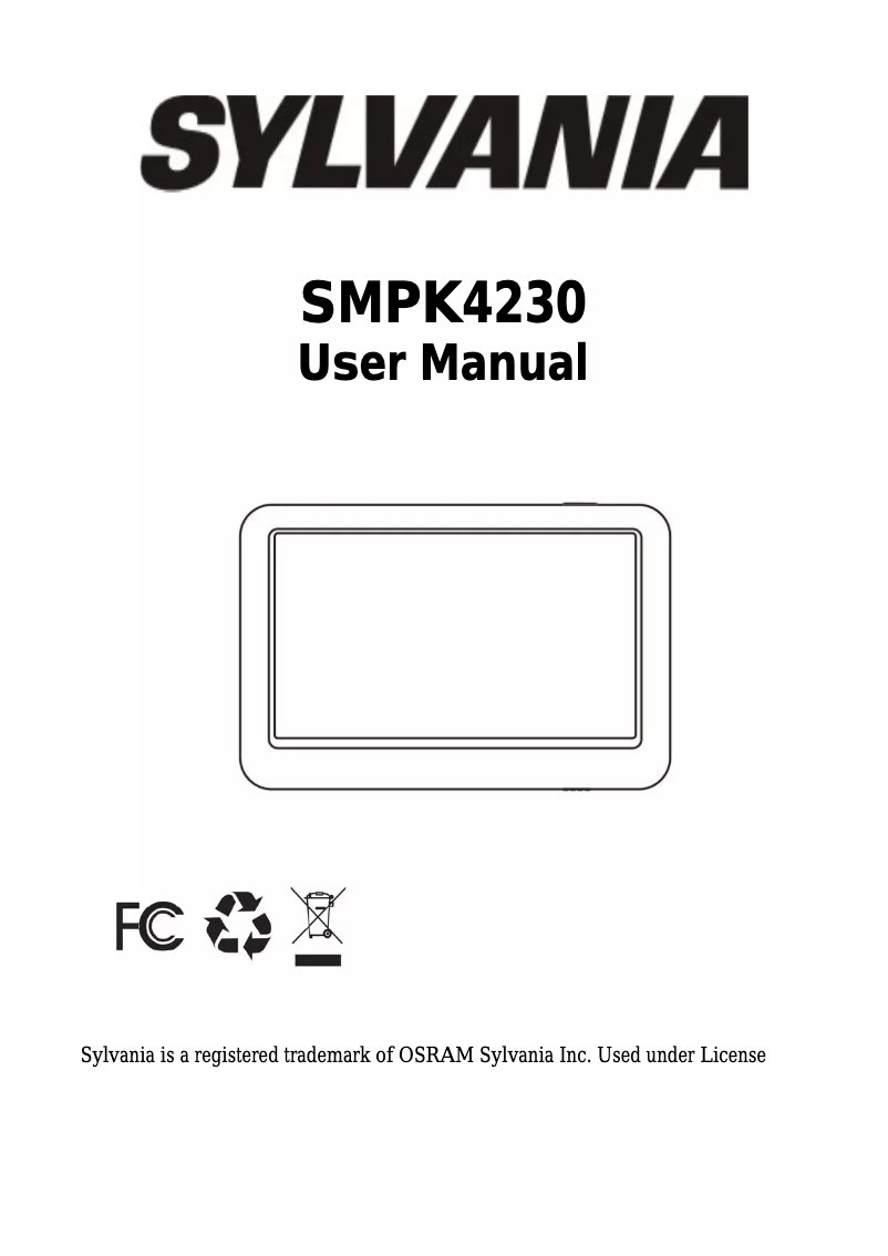 Imagen de la primera página del manual del dispositivo SMPK4230