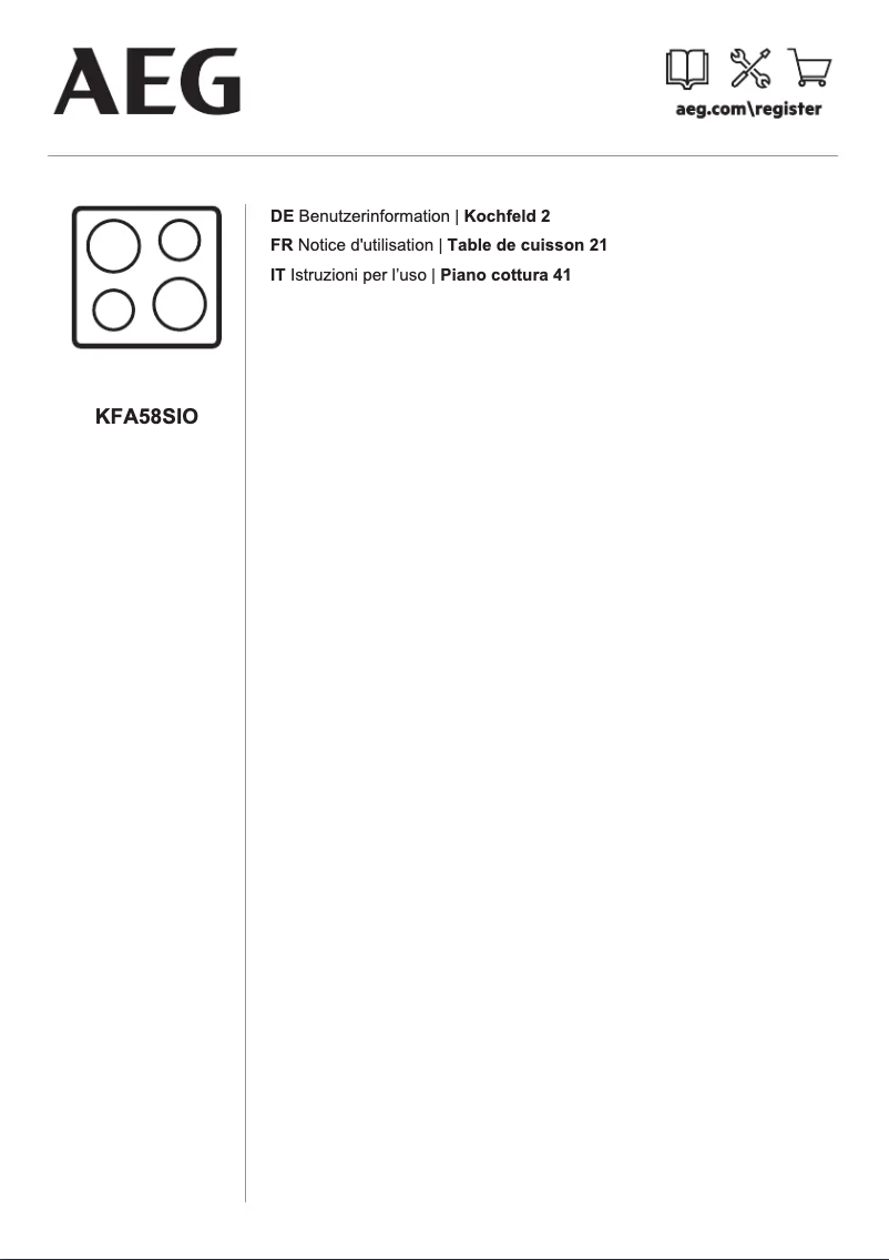 Página 1 del manual Manual de usuario AEG KFA58SIO