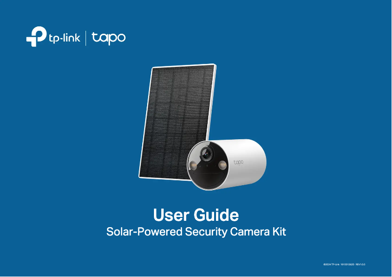 Imagen de la primera página del manual del dispositivo Tapo C402