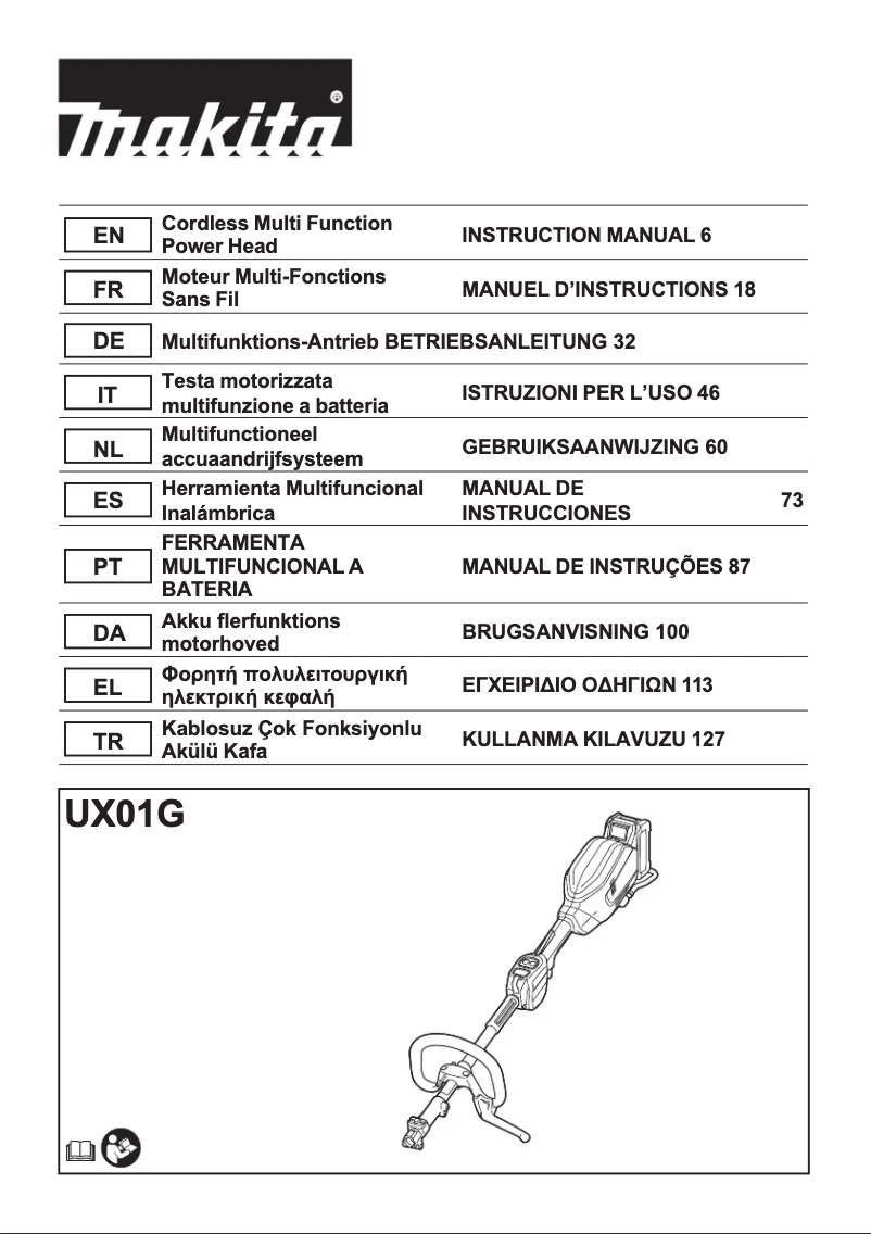Página 1 del manual Manual de usuario Makita UX01GD201