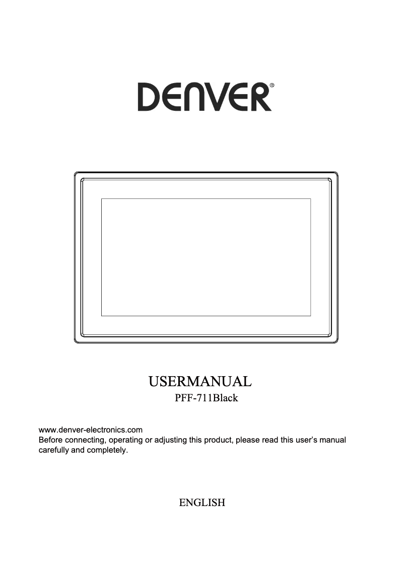 Imagen de la primera página del manual del dispositivo Frameo PFF-711