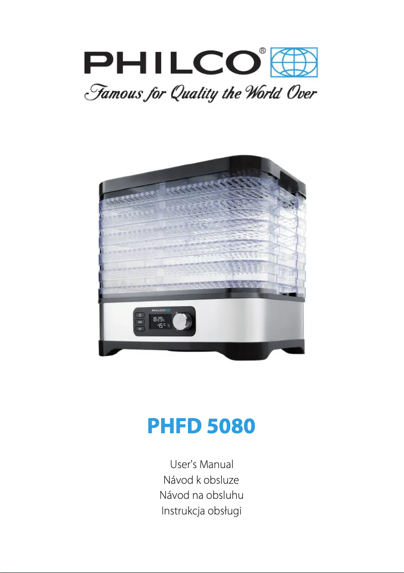 Imagen de la primera página del manual del dispositivo PHFD 5080