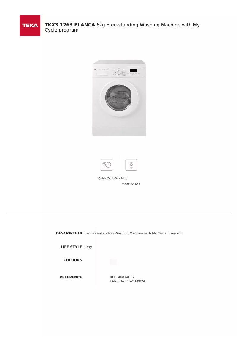 Imagen de la primera página del manual del dispositivo TKX3 1263