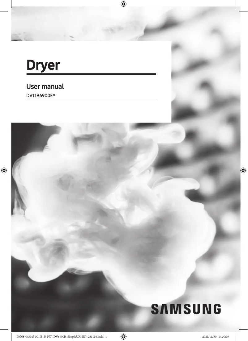 Imagen de la primera página del manual del dispositivo DV11B6900EW