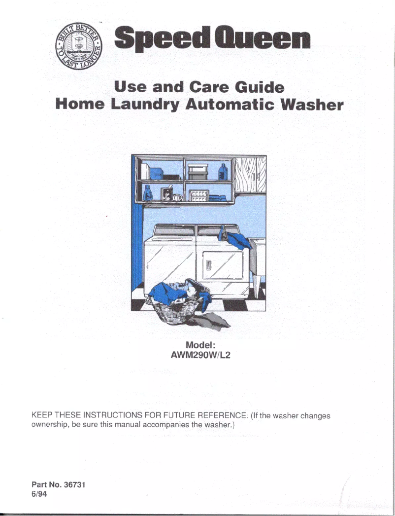 Imagen de la primera página del manual del dispositivo AWM290W2