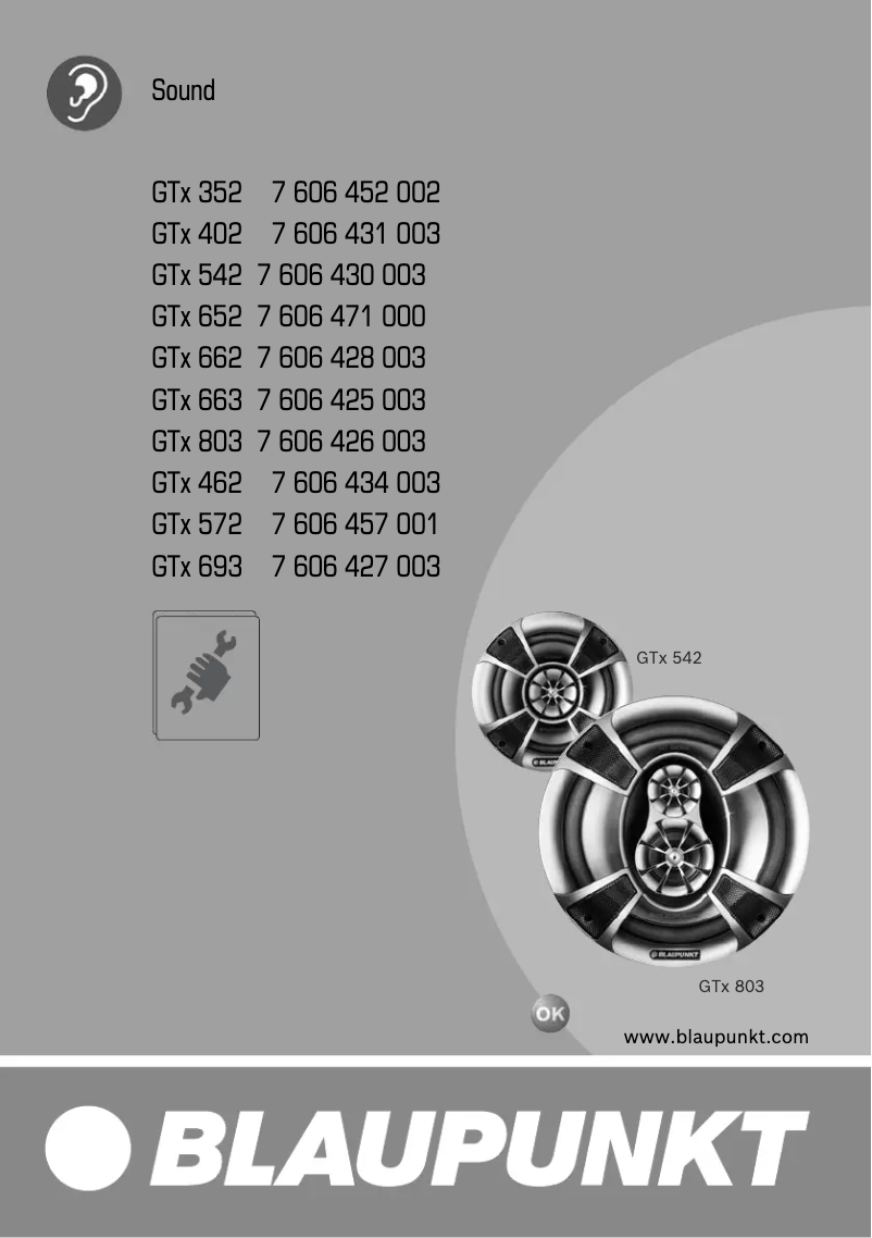 Imagen de la primera página del manual del dispositivo GTx 542