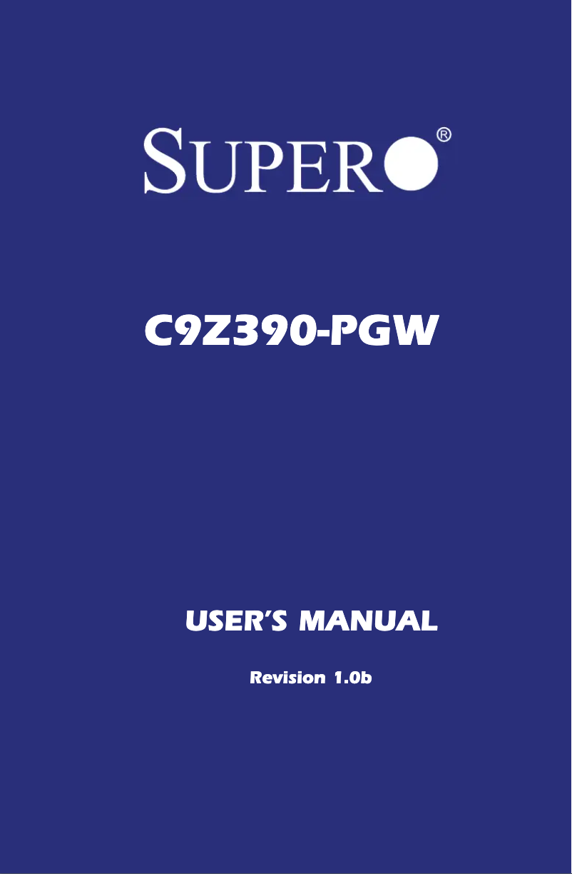 Imagen de la primera página del manual del dispositivo C9Z390-PGW