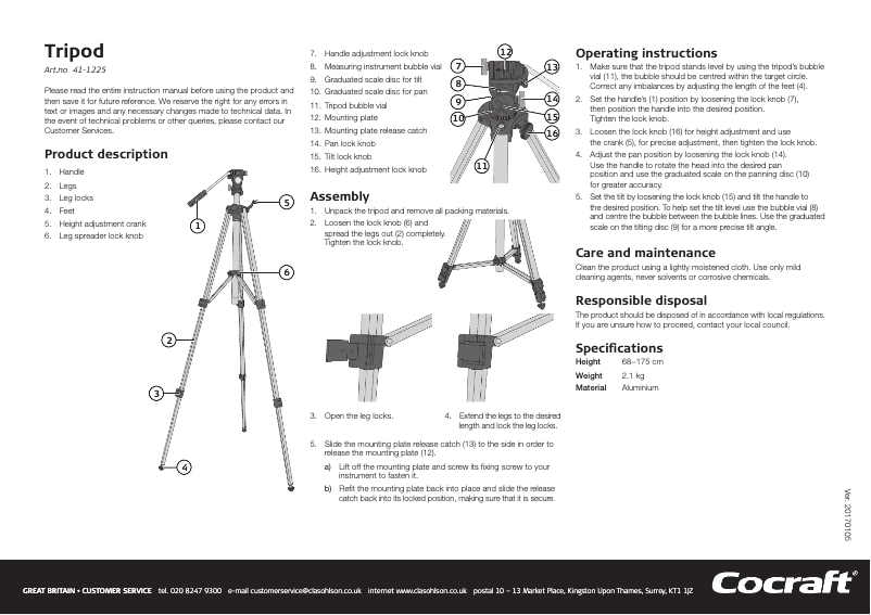 Página 1 del manual Manual de usuario Cocraft HT-155