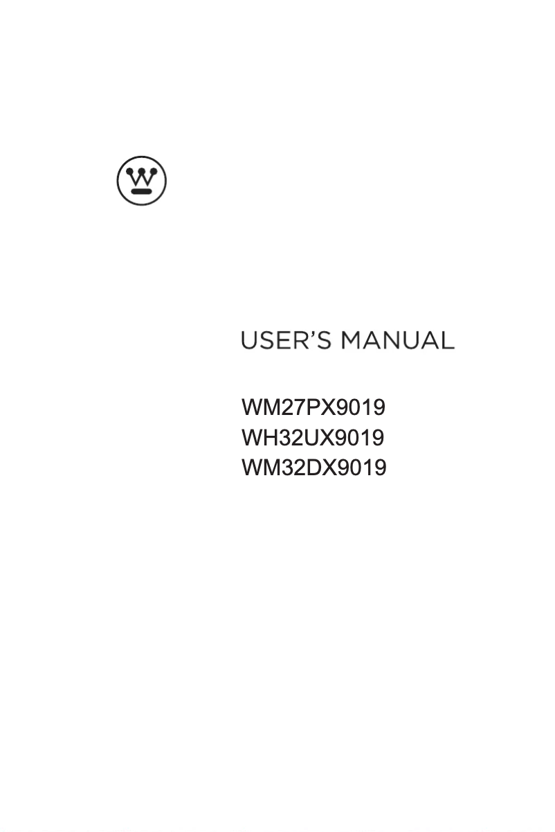 Imagen de la primera página del manual del dispositivo WM27PX9019