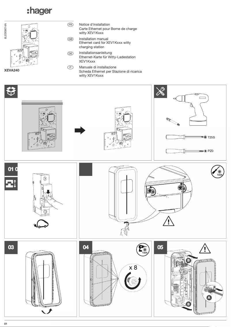 Página 1 del manual Manual de usuario Hager XEVA240
