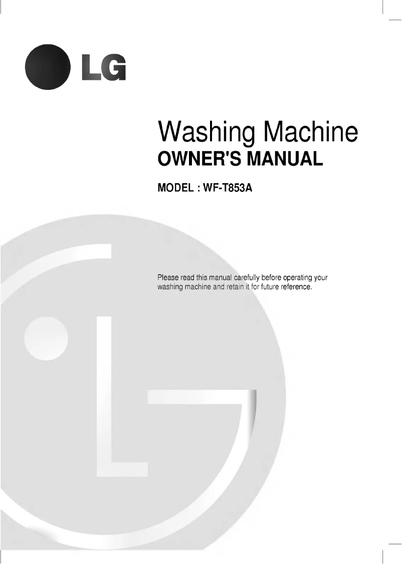 Página 1 del manual Manual de usuario LG WF-T853A