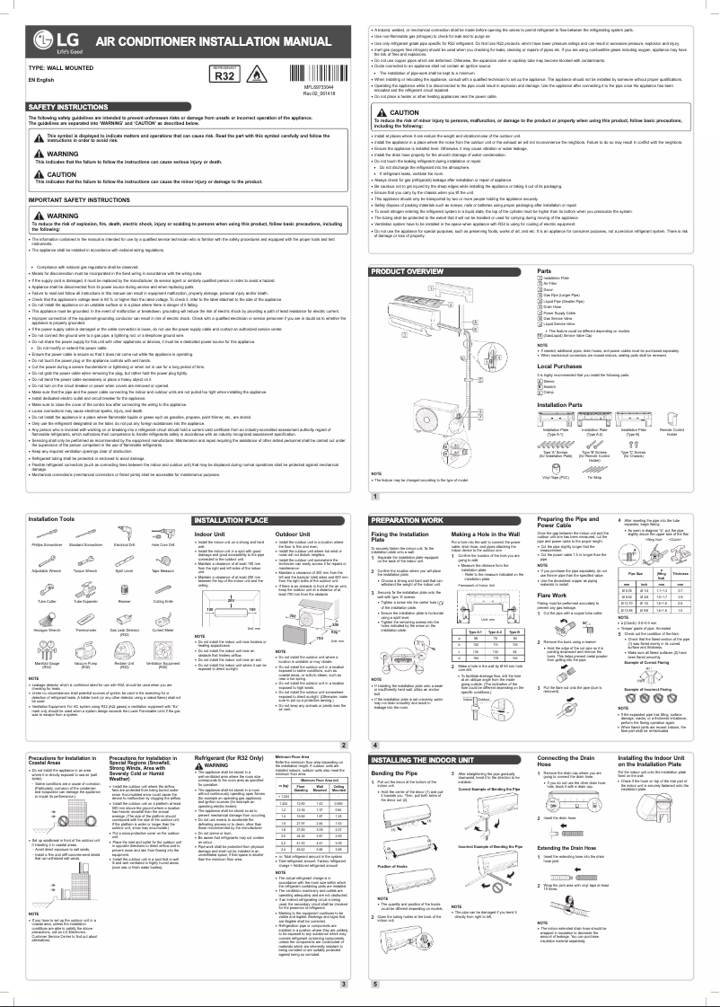 Página 1 del manual Manual de usuario LG LSNQ12HNYA