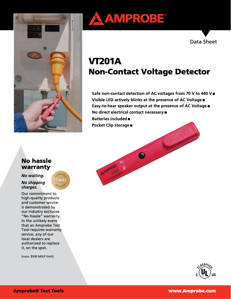 Imagen de la primera página del manual del dispositivo VT201A