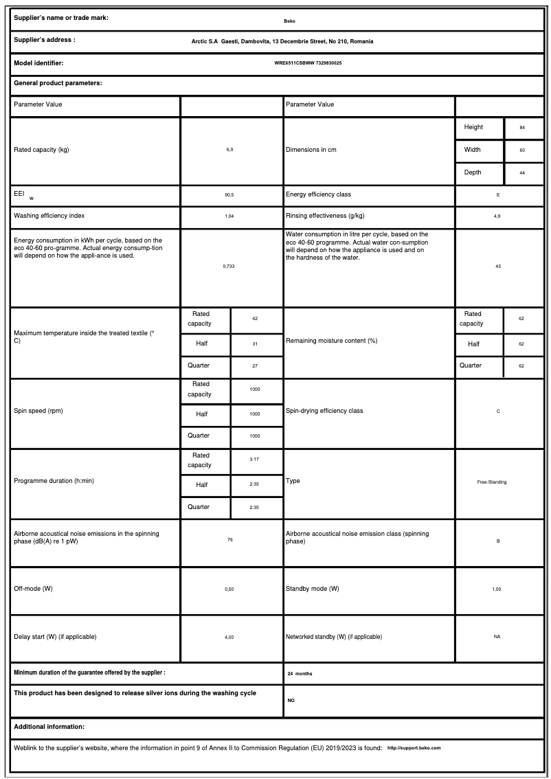 Imagen de la primera página del manual del dispositivo WRE6511CSBWW