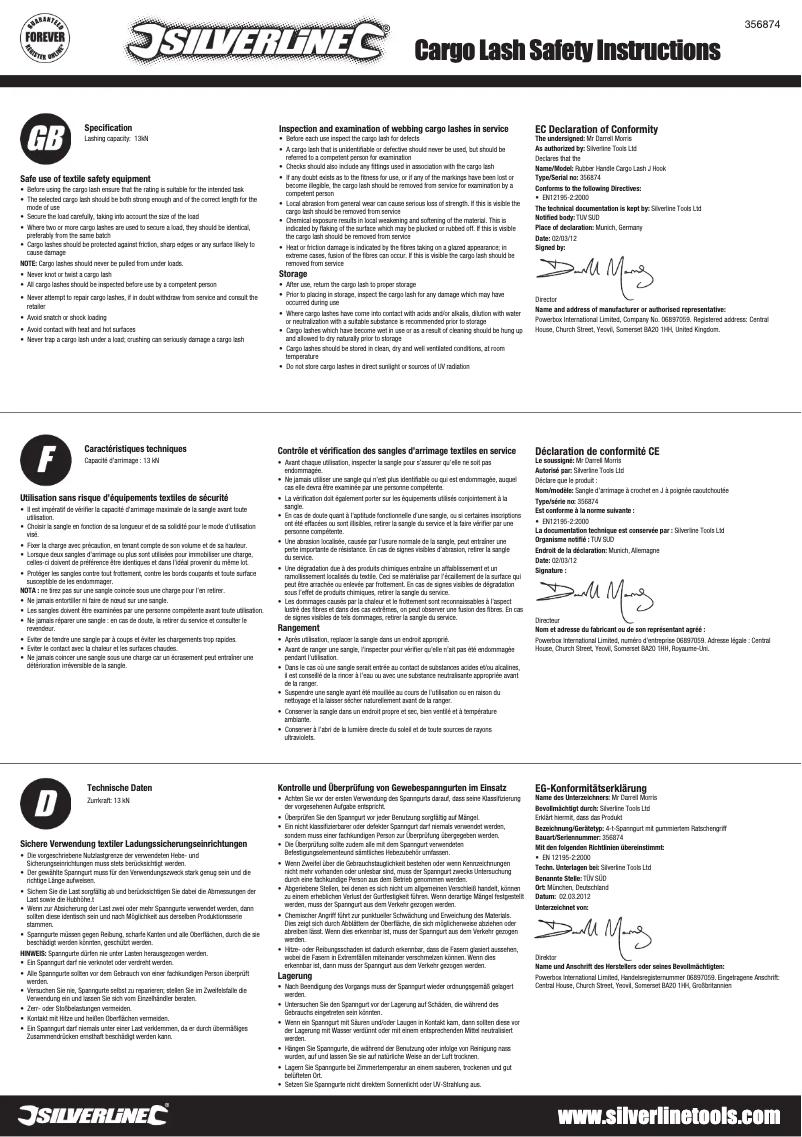 Página 1 del manual Manual de usuario Silverline 356874