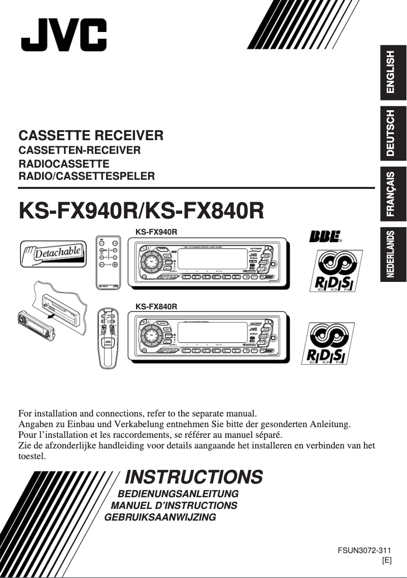 Imagen de la primera página del manual del dispositivo KS-FX940R